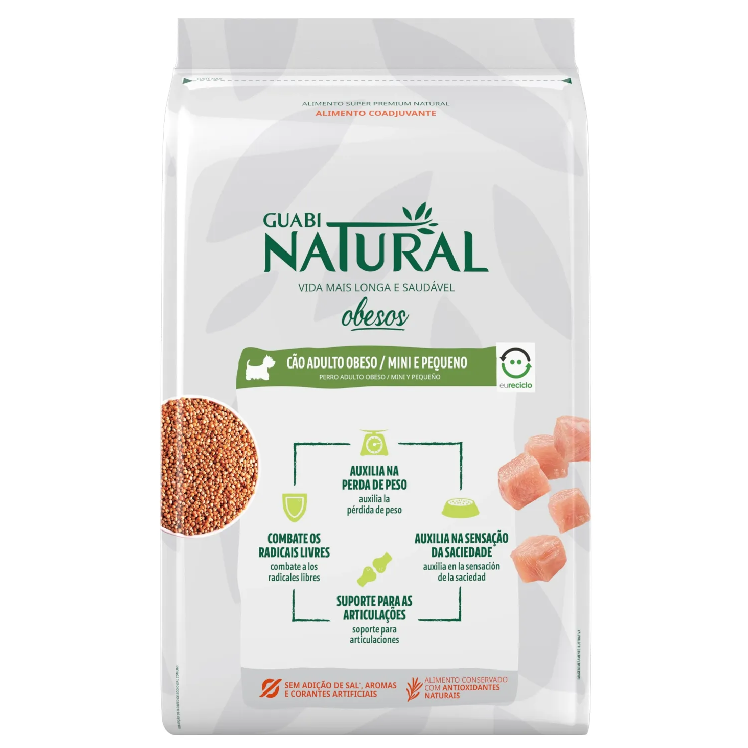 Racao Umida Guabi Natural Grain Free Gatos Castrado Salmao e Frango 1
